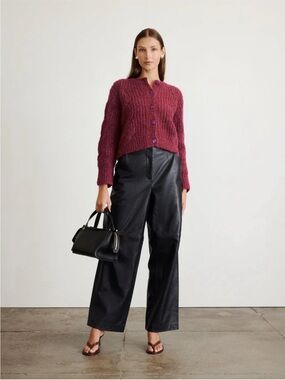 Tanya Taylor Hale Cardigan in Raisin